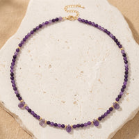 Purple Amethyst Necklace "Reflection"