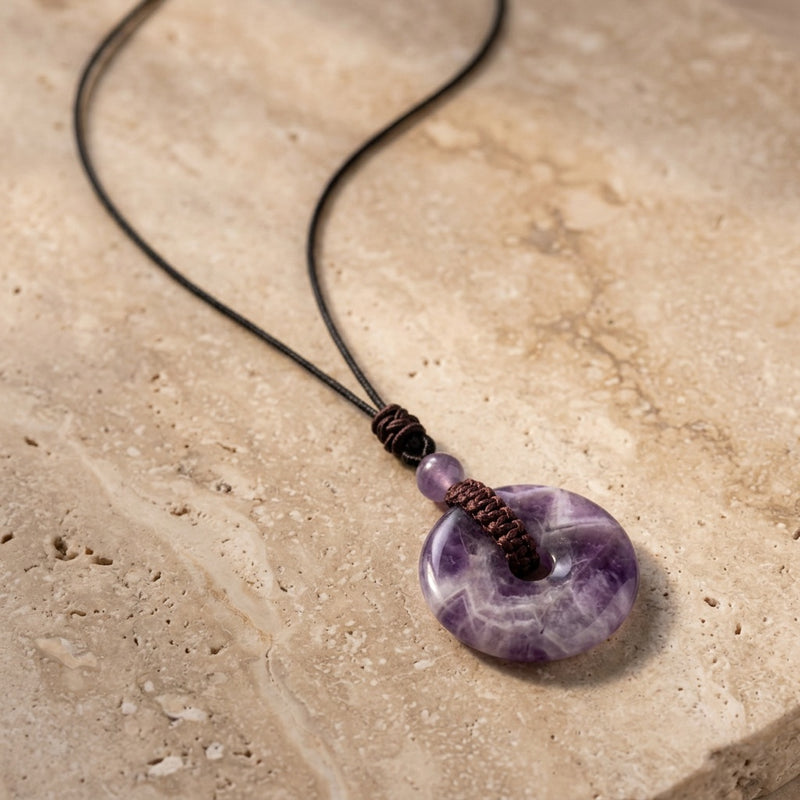 Amethyst Stone Pendant Orbit