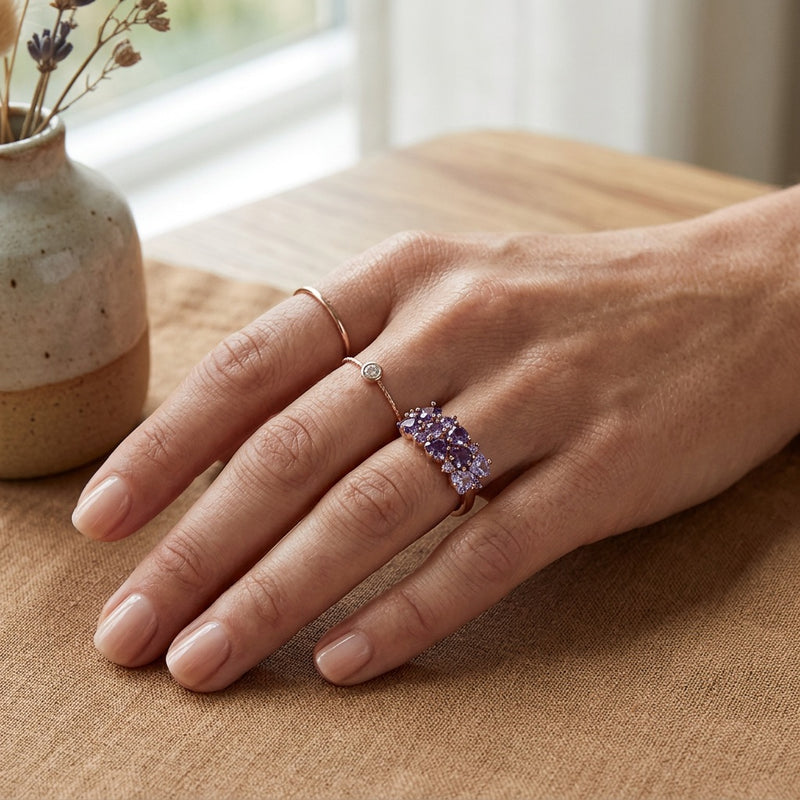 Amethyst Ring rose gold "Printemps"