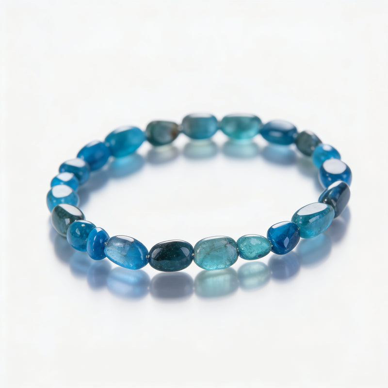 Apatite Bead Bracelet "Blue Horizon"