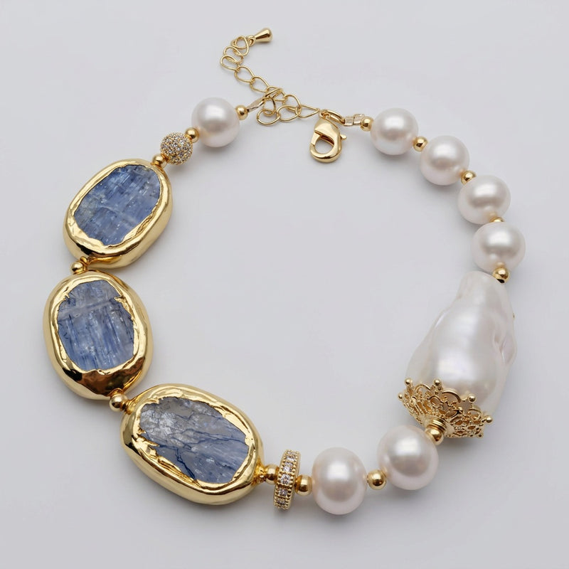 Apatite & Pearl Bracelet "Concha"
