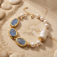 Apatite & Pearl Bracelet "Concha"