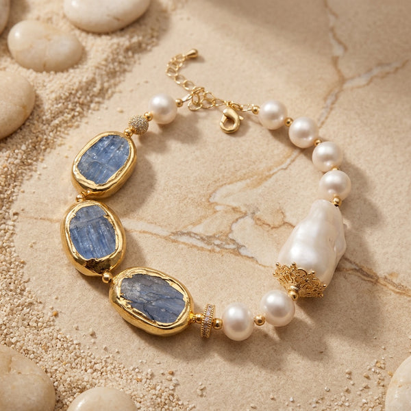Apatite & Pearl Bracelet "Concha"