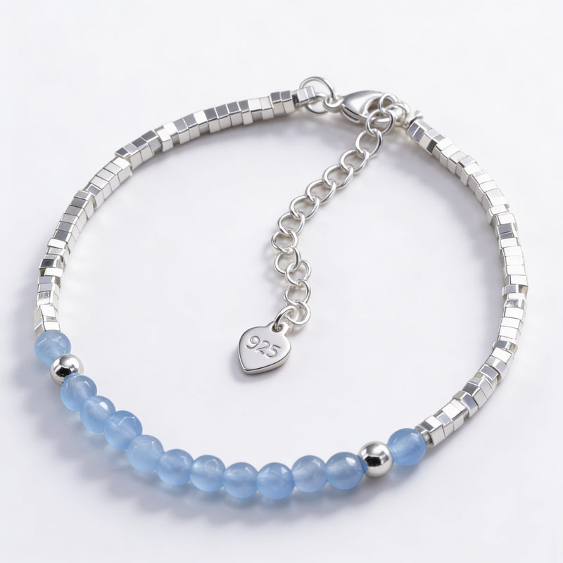 Aquamarine Stone Bracelet "Sea Whisper"