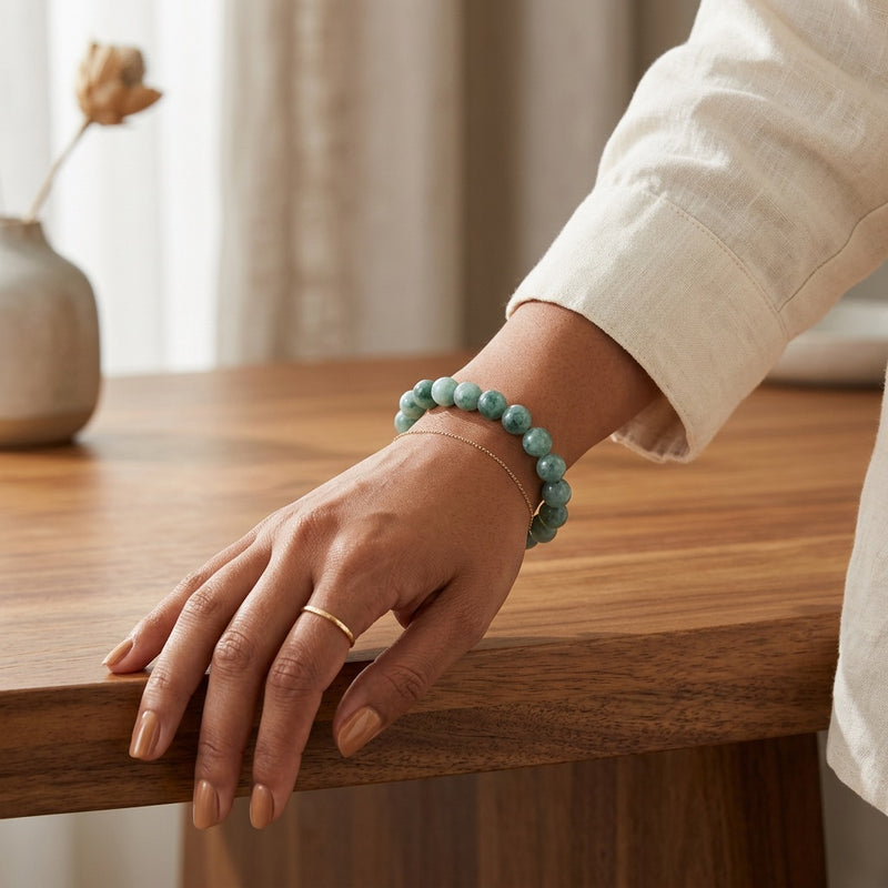 Aquamarine Stone Bracelet “Element”