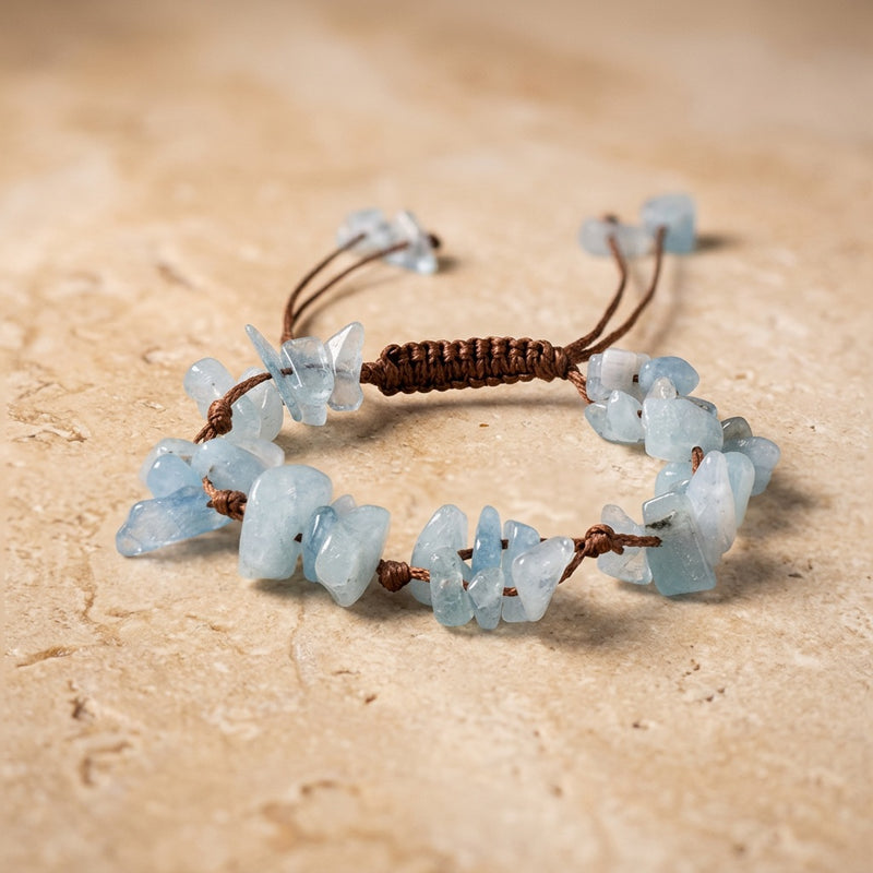 Blue Stone Aquamarine Bracelet "MADURA"