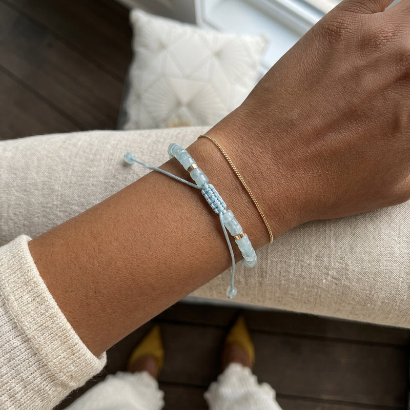 Aquamarine Gemstone Bracelet "Emperor"