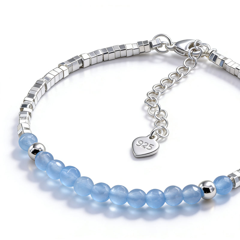 Aquamarine Stone Bracelet "Sea Whisper"