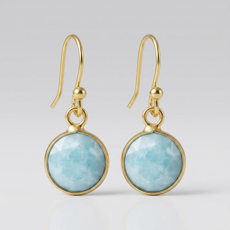 Aquamarine Stone Earrings "Precious"