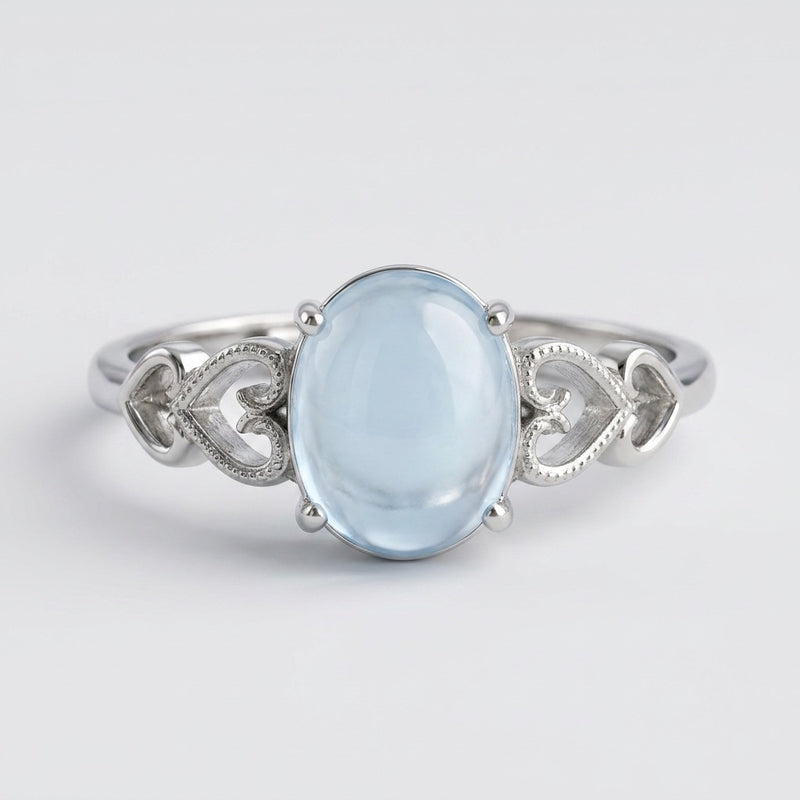 Adjustable Ring "Sea Crystal" Aquamarine