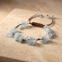 Blue Stone Aquamarine Bracelet "MADURA"