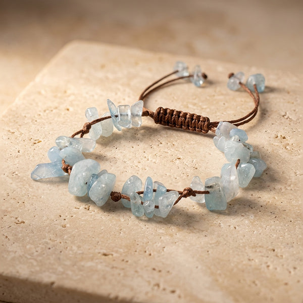 Blue Stone Aquamarine Bracelet "MADURA"