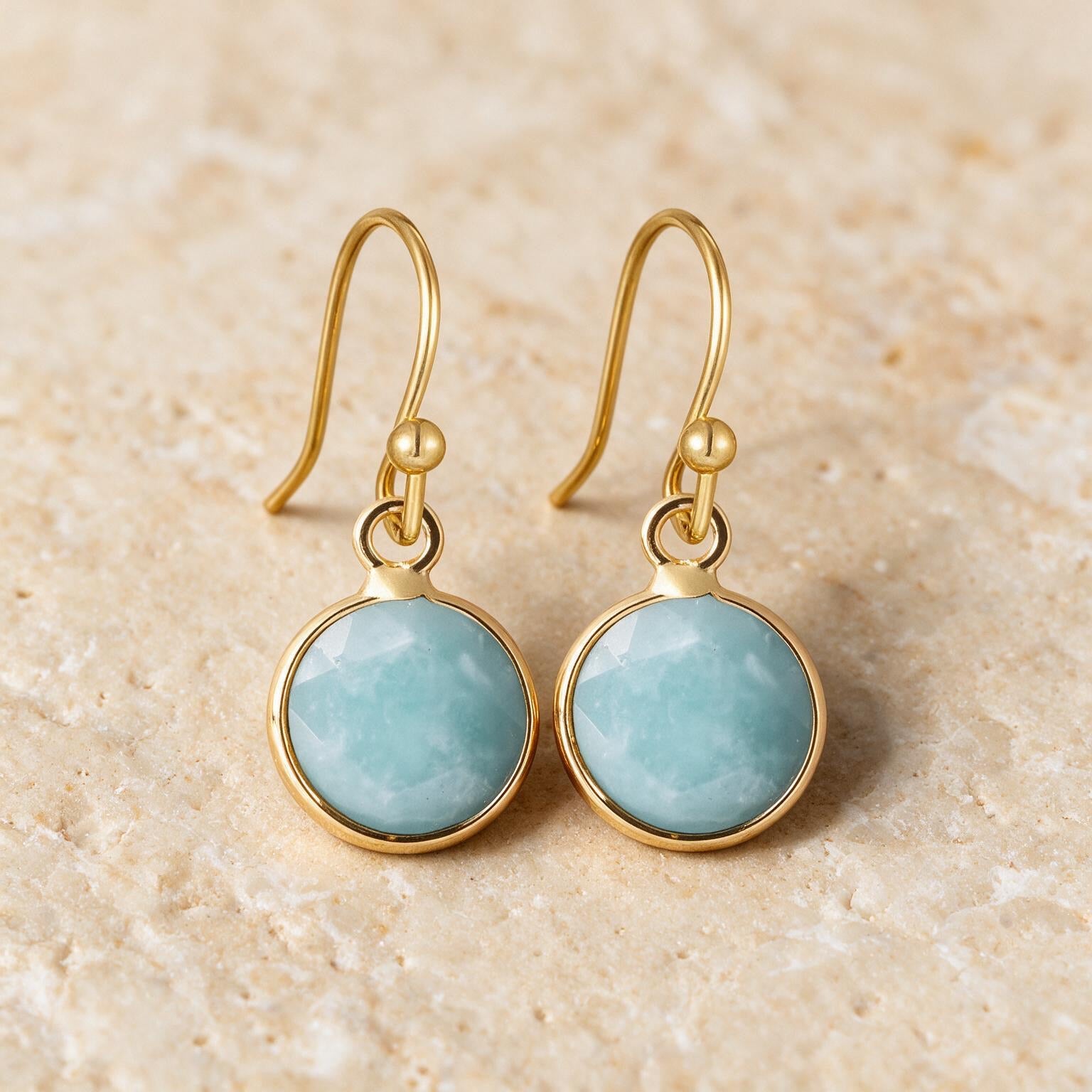 Aquamarine Stone Earrings "Precious"