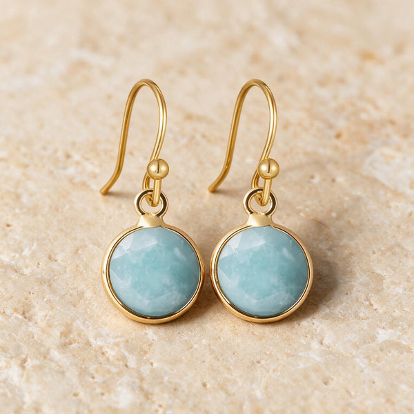 Aquamarine Stone Earrings "Precious"