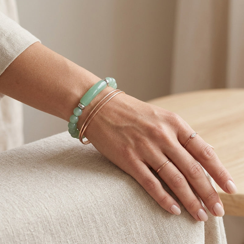 Green Aventurine Stone Bracelet "Sylven"