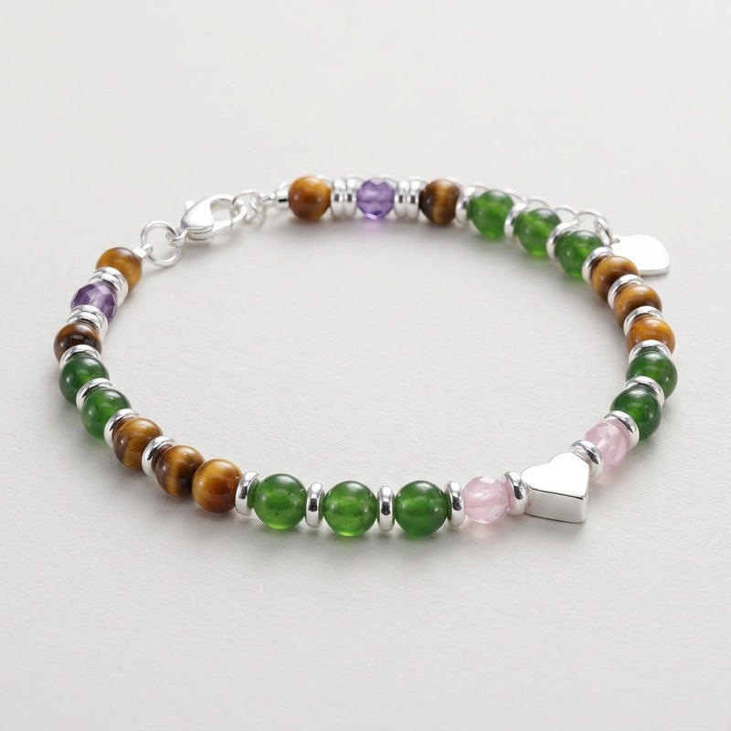 Tiger Eye & Aventurine Stone Bracelet "Solar Crest"