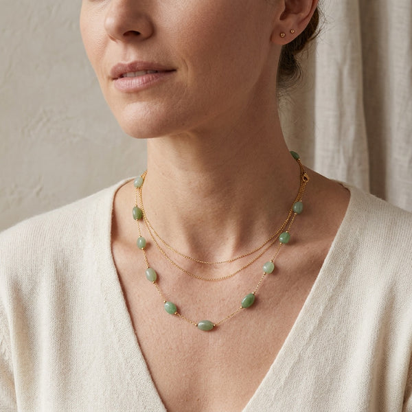 Aventurine Stone Necklace "Lunatic"