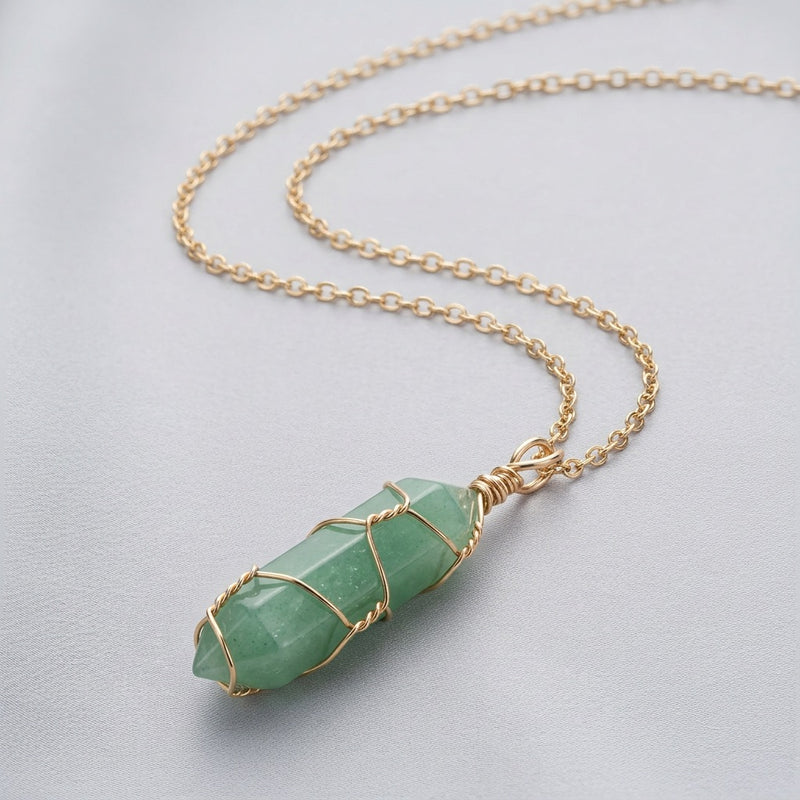Gold Aventurine Necklace "Nexa Solrise"