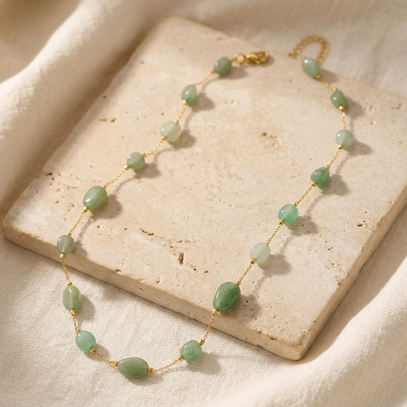 Aventurine Stone Necklace "Lunatic"