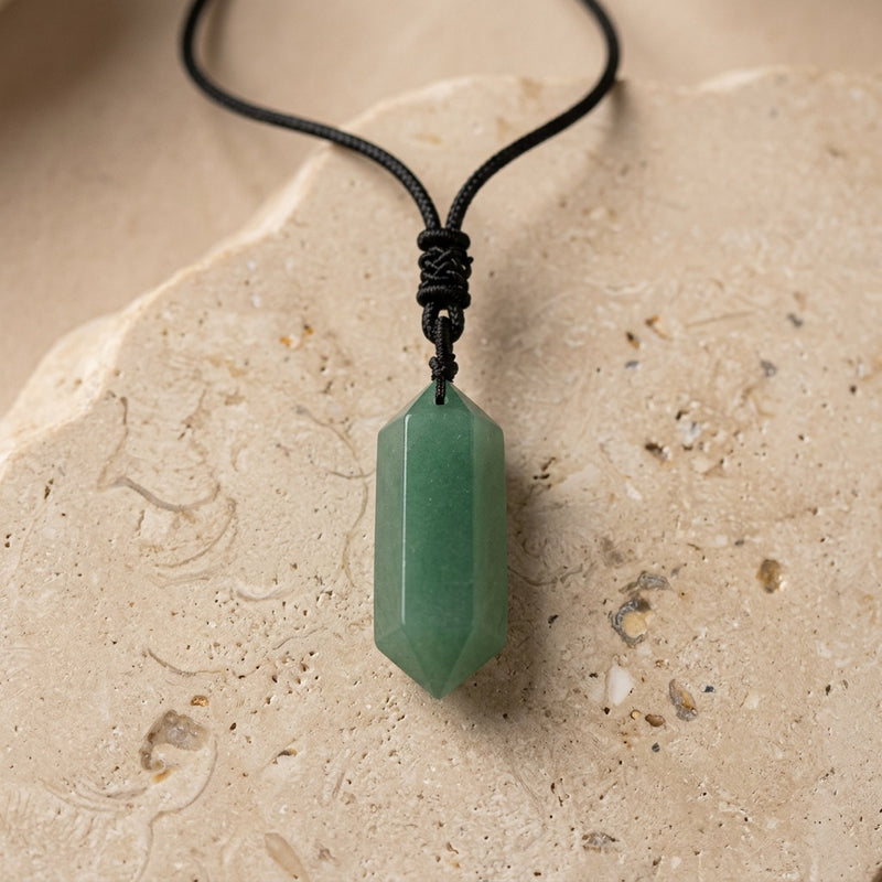 Aventurine Gemstone Necklace "Totem"