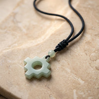 Aventurine Necklace "Tetris"