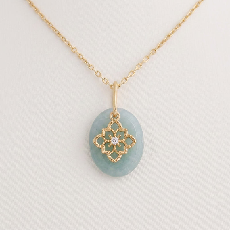 Aventurine Stone Necklace "Eucalyp"