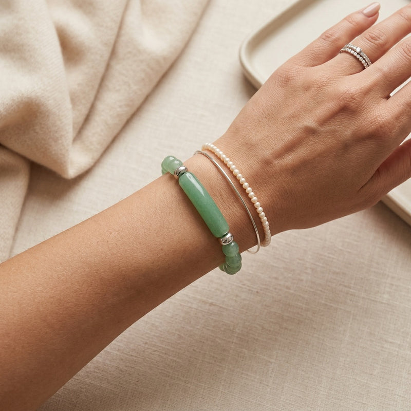 Green Aventurine Stone Bracelet "Sylven"