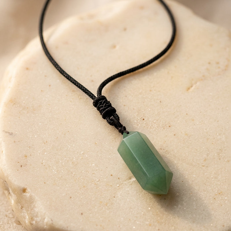 Aventurine Gemstone Necklace "Totem"