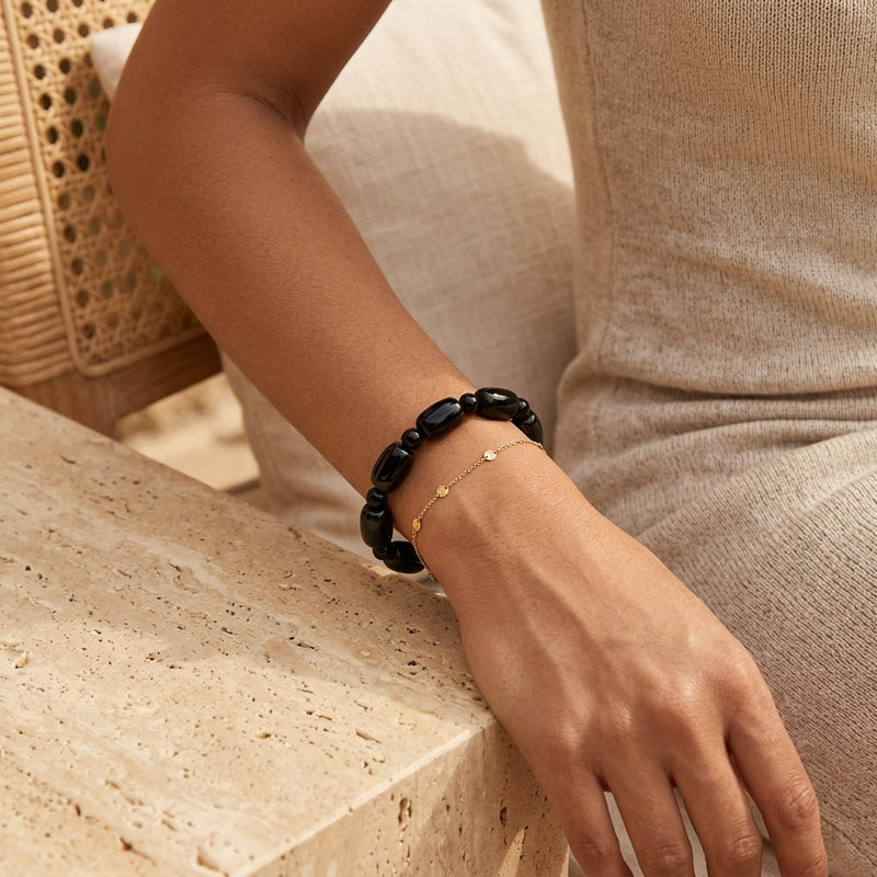 Black Agate Bracelet "Elyra"