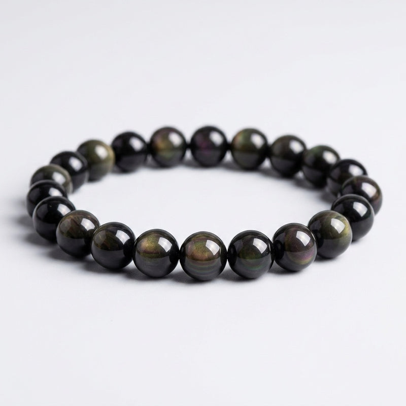 Black Obsidian Stone Bracelet “Noctaryn”