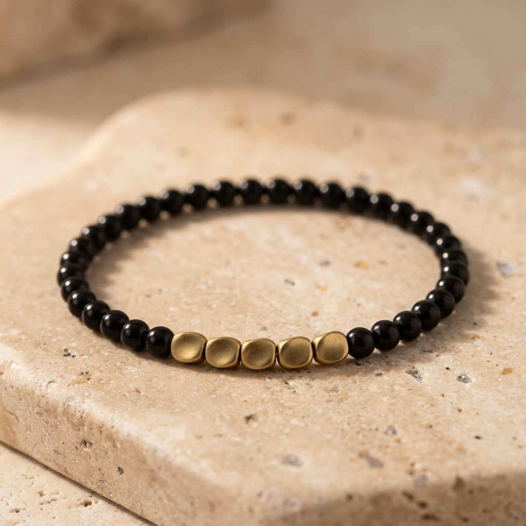 Black Obsidian Bracelet "DIVIN"