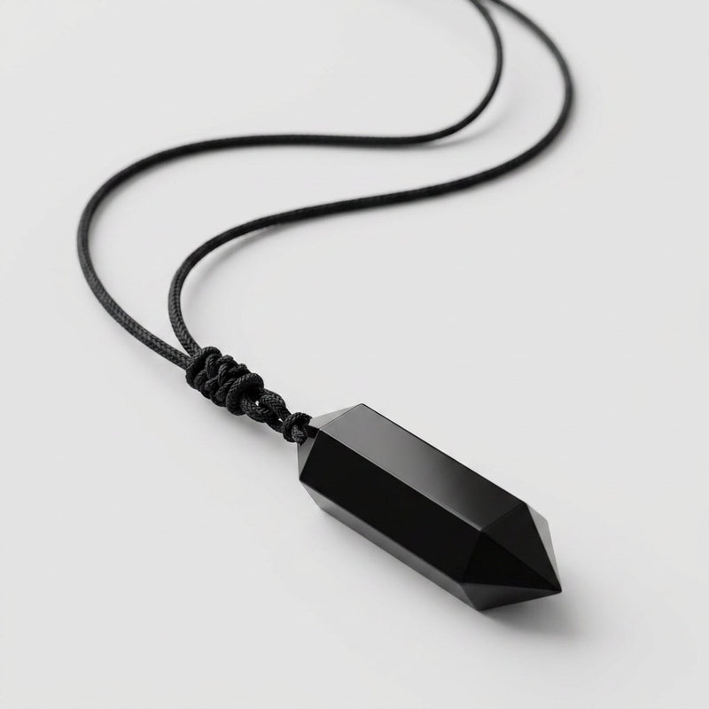 Black Obsidian Necklace "Totem"