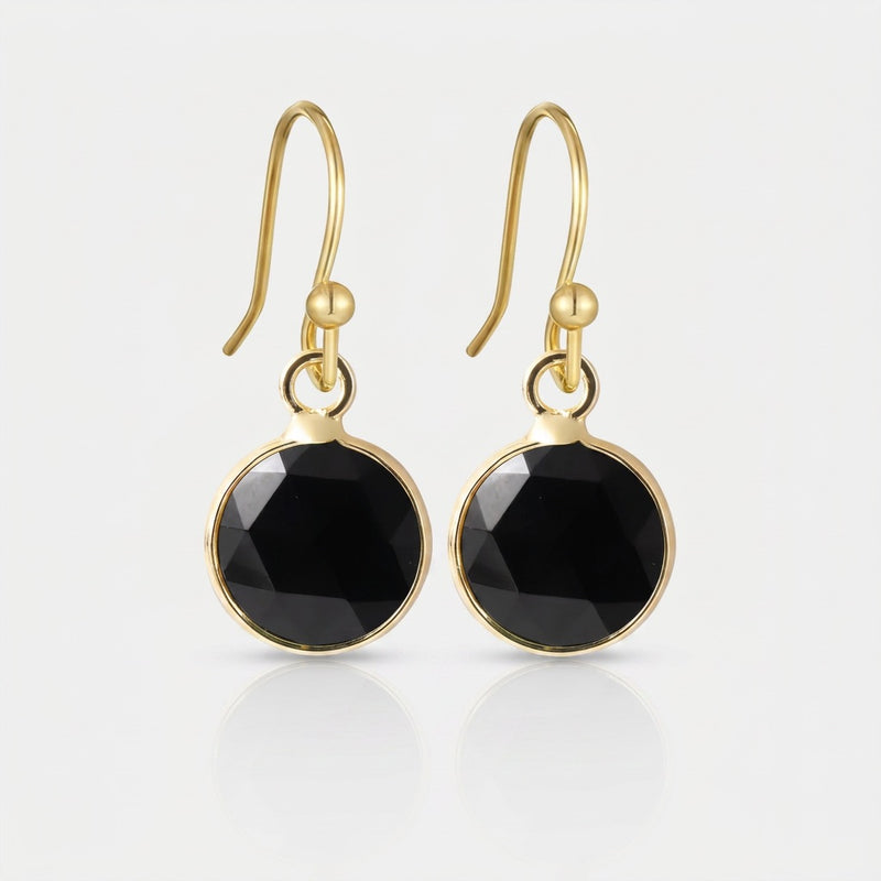 Black Obsidian Stone Earrings "Precious"