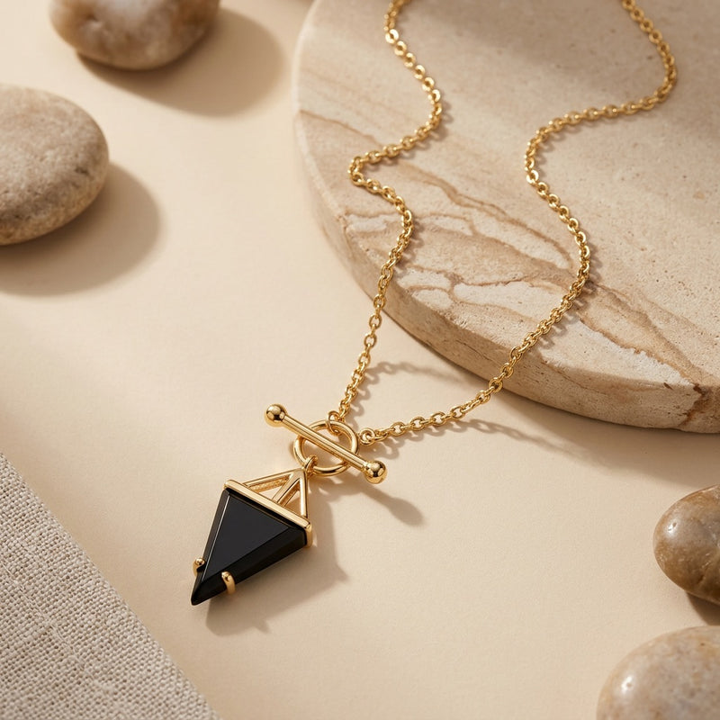 Black Obsidian Necklace "Hero"