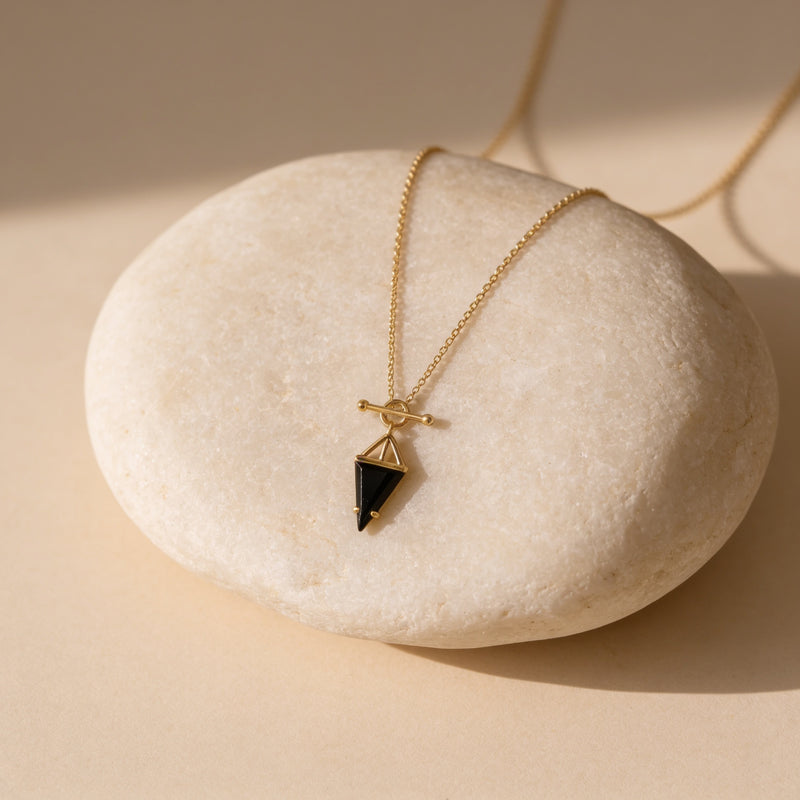 Black Obsidian Necklace "Hero"