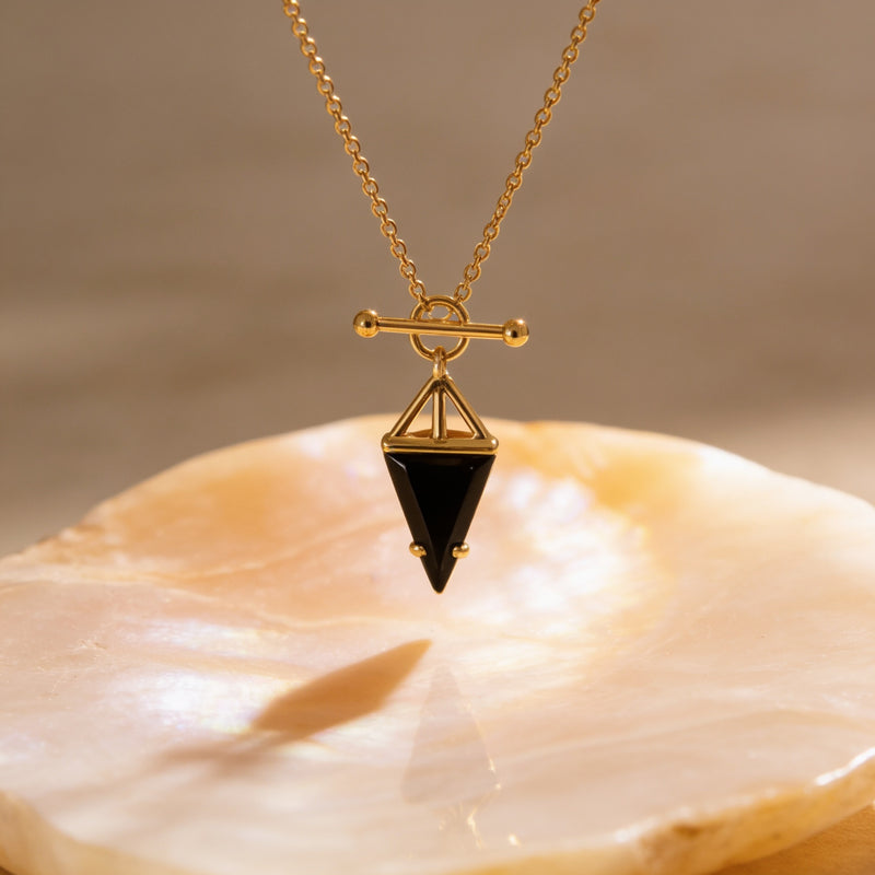 Black Obsidian Necklace "Hero"
