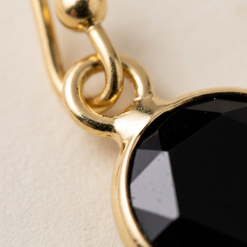 Black Obsidian Stone Earrings "Precious"