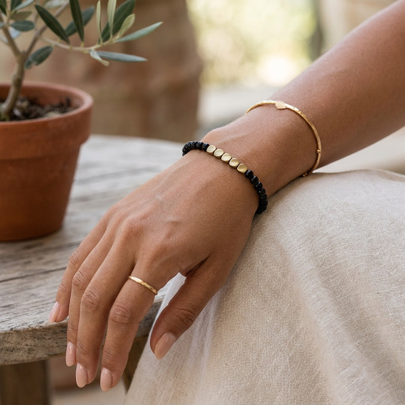 Black Obsidian Bracelet "DIVIN"