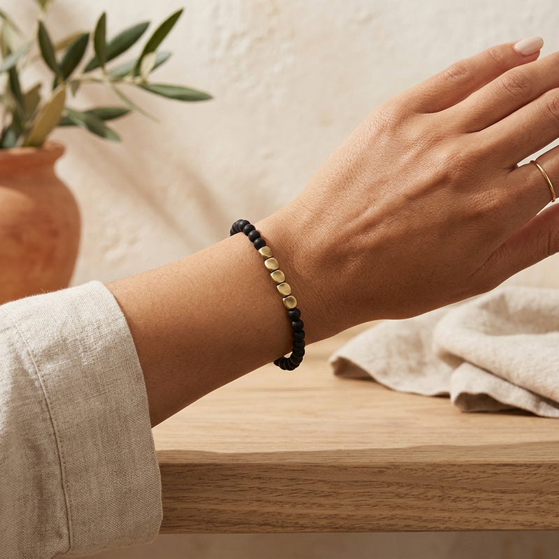 Black Onyx bracelet "DIVIN"