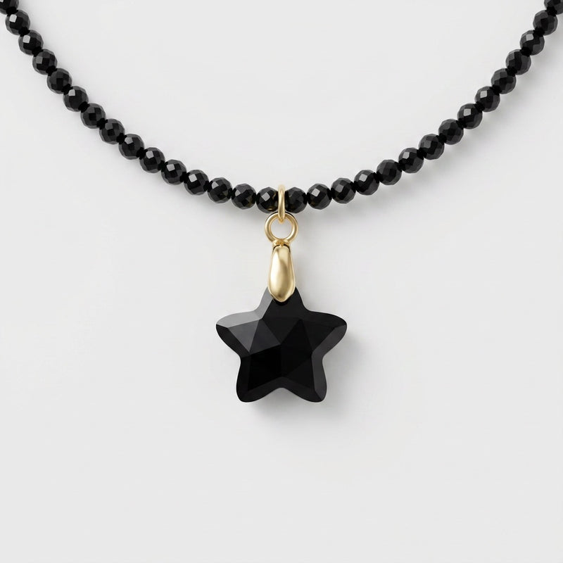 Black Onyx Star Pendant "Stela"