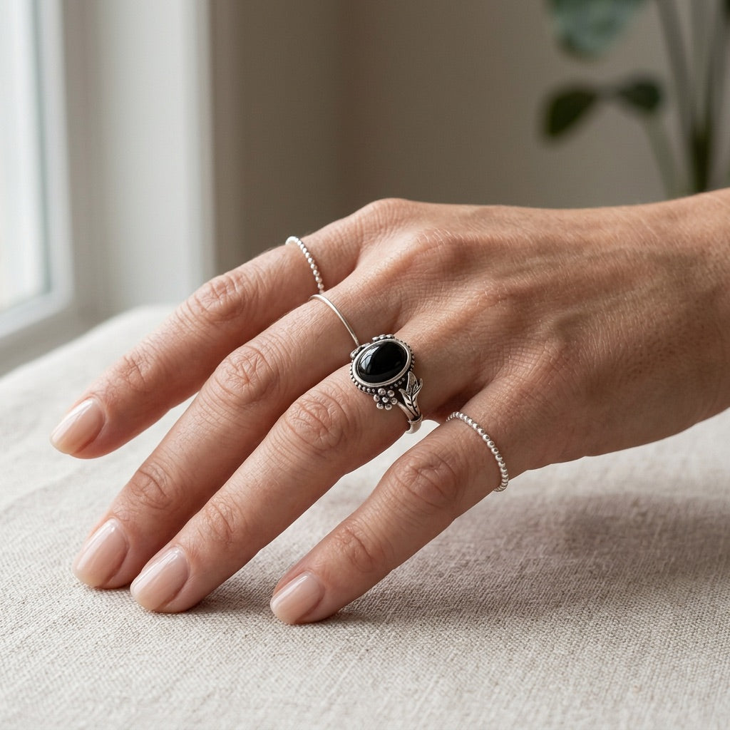 Black Onyx Ring "Yametsu"