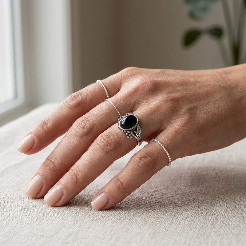Black Onyx Ring "Yametsu"