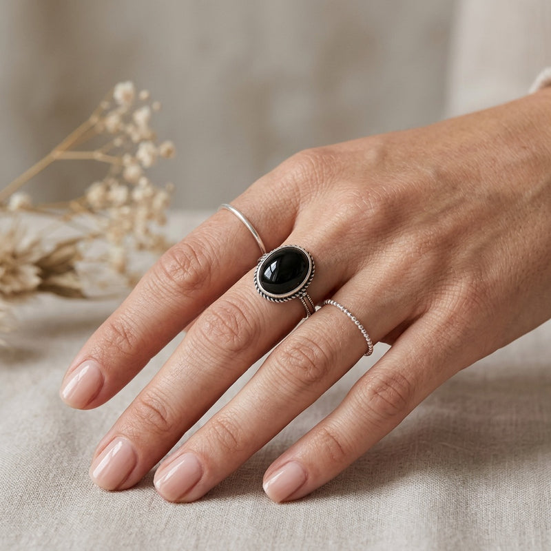 Black Onyx Ring "Kagehiro"