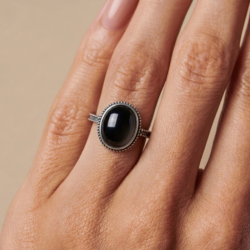 Black Onyx Ring "Kagehiro"