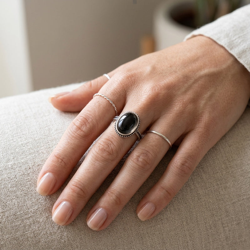 Black Onyx Ring "Kagehiro"