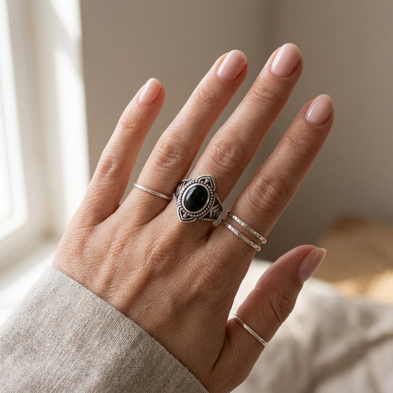 Black Onyx Ring “Nythera”