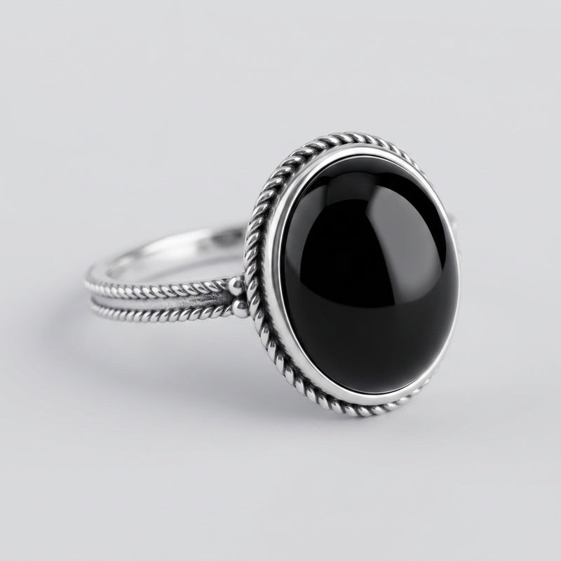 Black Onyx Ring "Kagehiro"