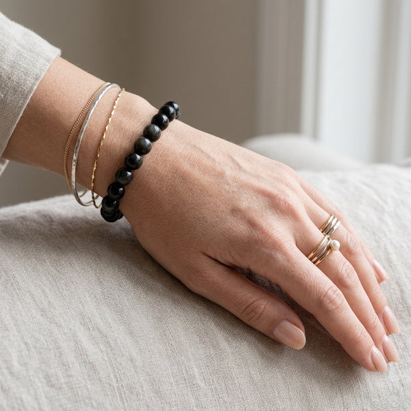 Black Tourmaline Bracelet “Bolas”