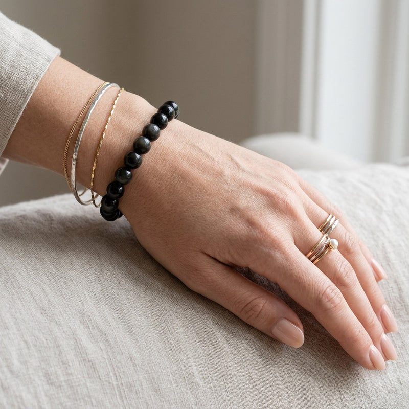 Black Tourmaline Bracelet “Bolas”