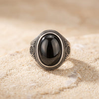 Black Onyx Ring "Kurozen"